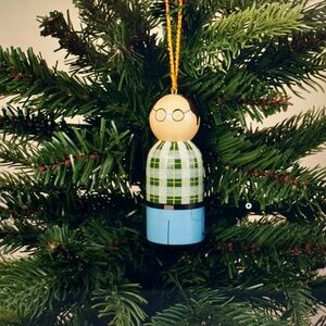 Drake General Store "George Costanza" wooden peg ornament. NWT.